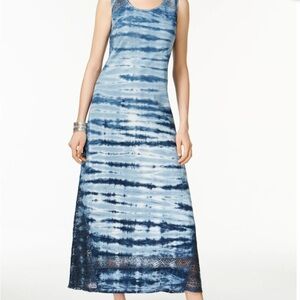 Style & Co. Blue Sleeveless Sheath Maxi Dress
